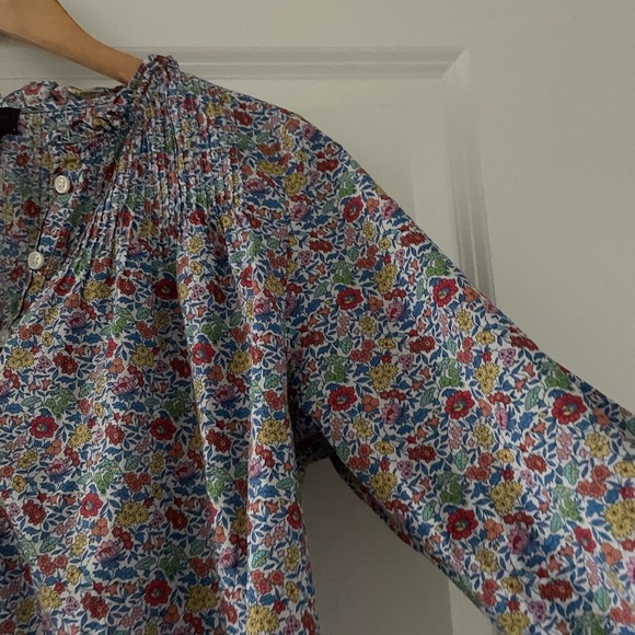 J. Crew Ruffle Classic Popover Shirt Liberty London Favourite Flowers - Picture 11 of 12